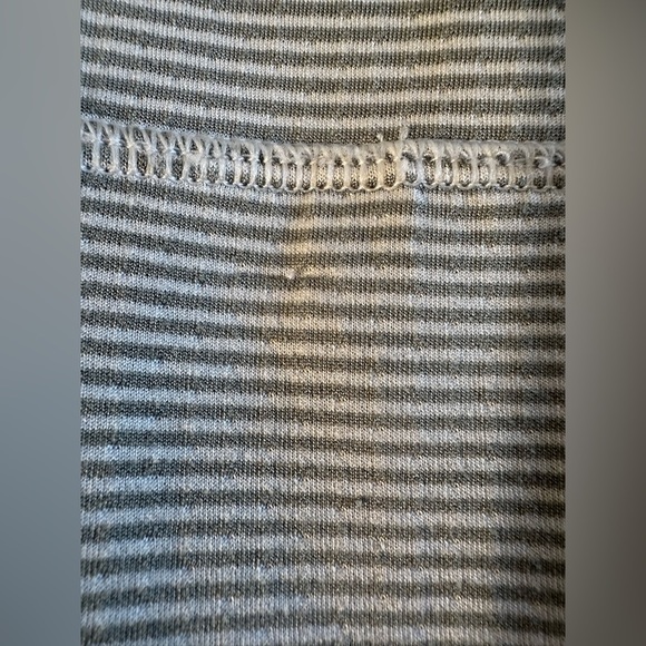 ATHLETA Retro Lightweight Gray Striped Hoodie Kangaroo Pocket Polka Dot MED NICE - Picture 14 of 14